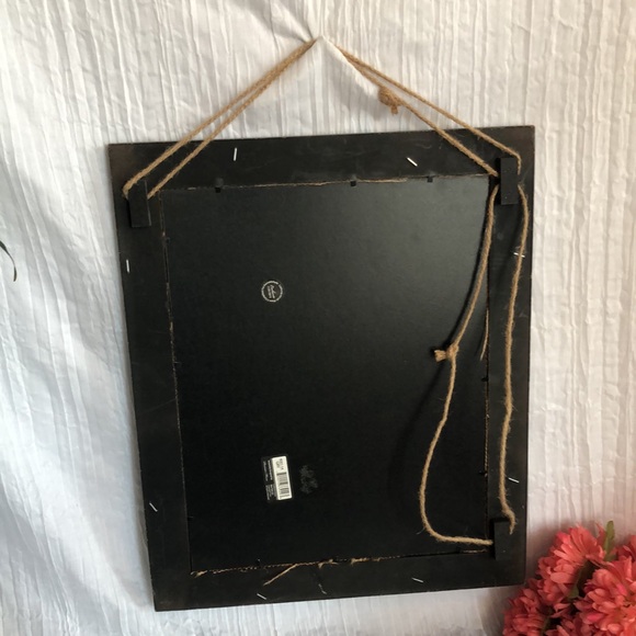 JEWELRY NECKLACE BRACELET display hanger gray wood frame with burlap accents - Picture 6 of 9